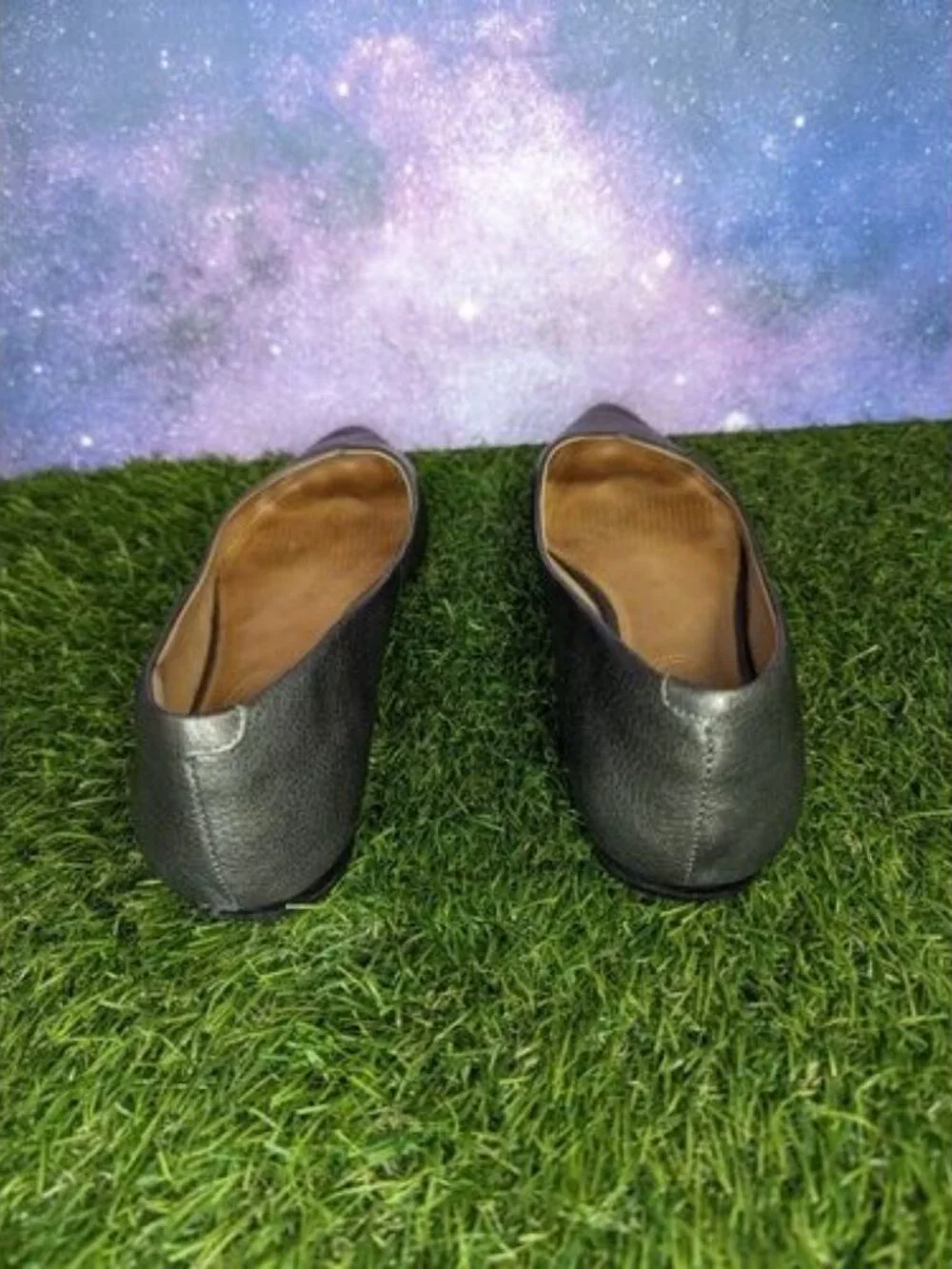 Corso Como Julia Metallic Bronze Leather Flats Loafers Women's Shoes Size 7